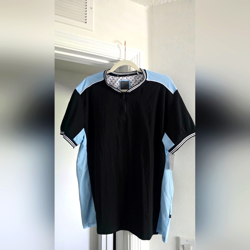 NWT Black and Light Blue Men's Asher James Shirt